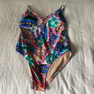 Bold patterned J. Crew bathing suit - size 4